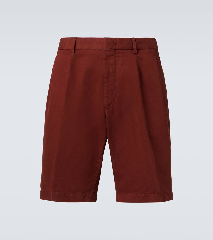 Zegna Cotton and linen Bermuda shorts