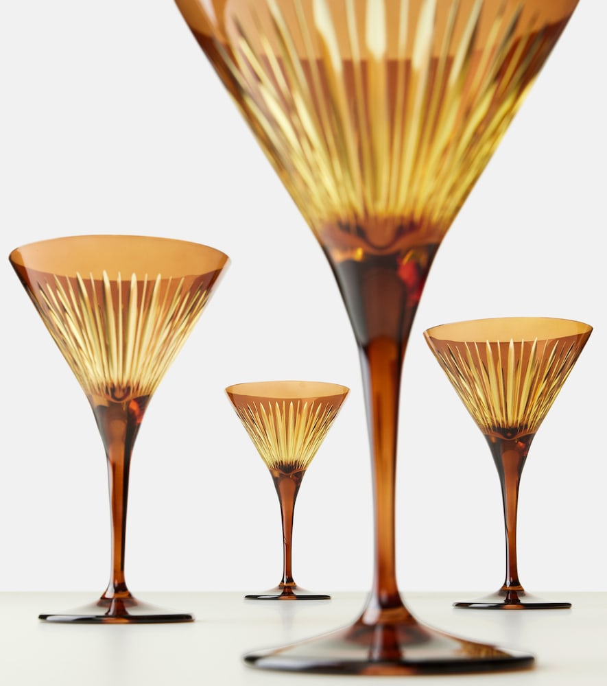  L'objet L'objet Prism Set Of 4 Martini Glasses 