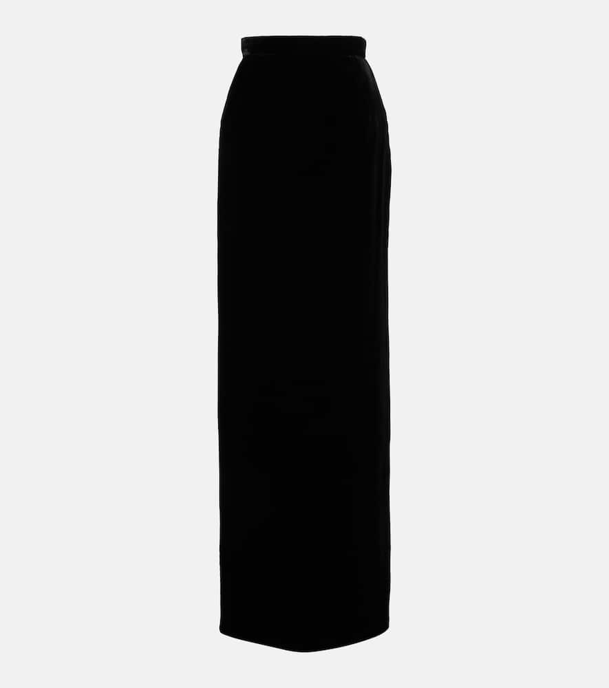 Shop The New Arrivals Ilkyaz Ozel Zada High-rise Silk Maxi Skirt In Black