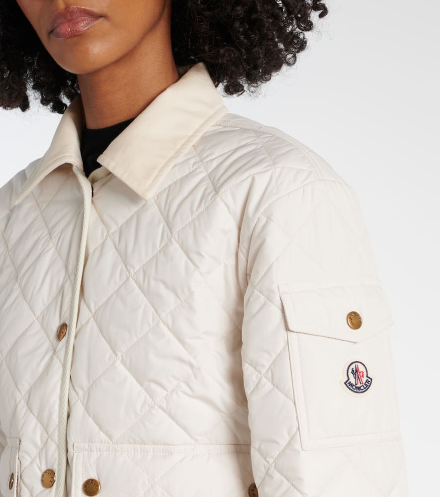 Shop Moncler Chitre Quilted Jacket In Weiss
