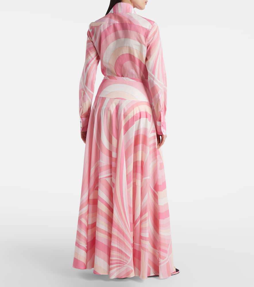 Pucci Iride High-rise Cotton Maxi Skirt