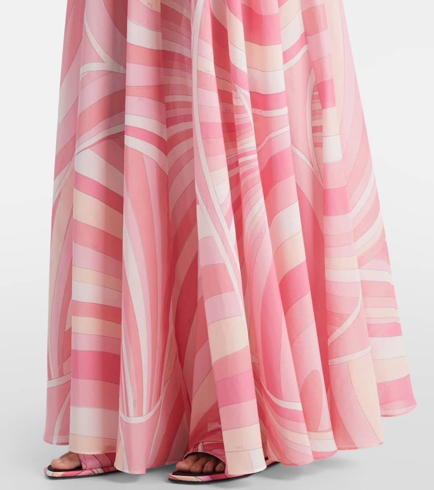 Pucci Iride High-rise Cotton Maxi Skirt