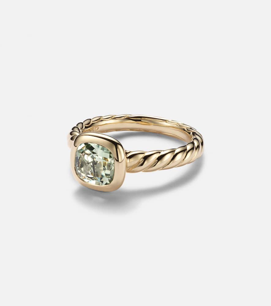 DY Mercer 18kt gold ring with prasiolite