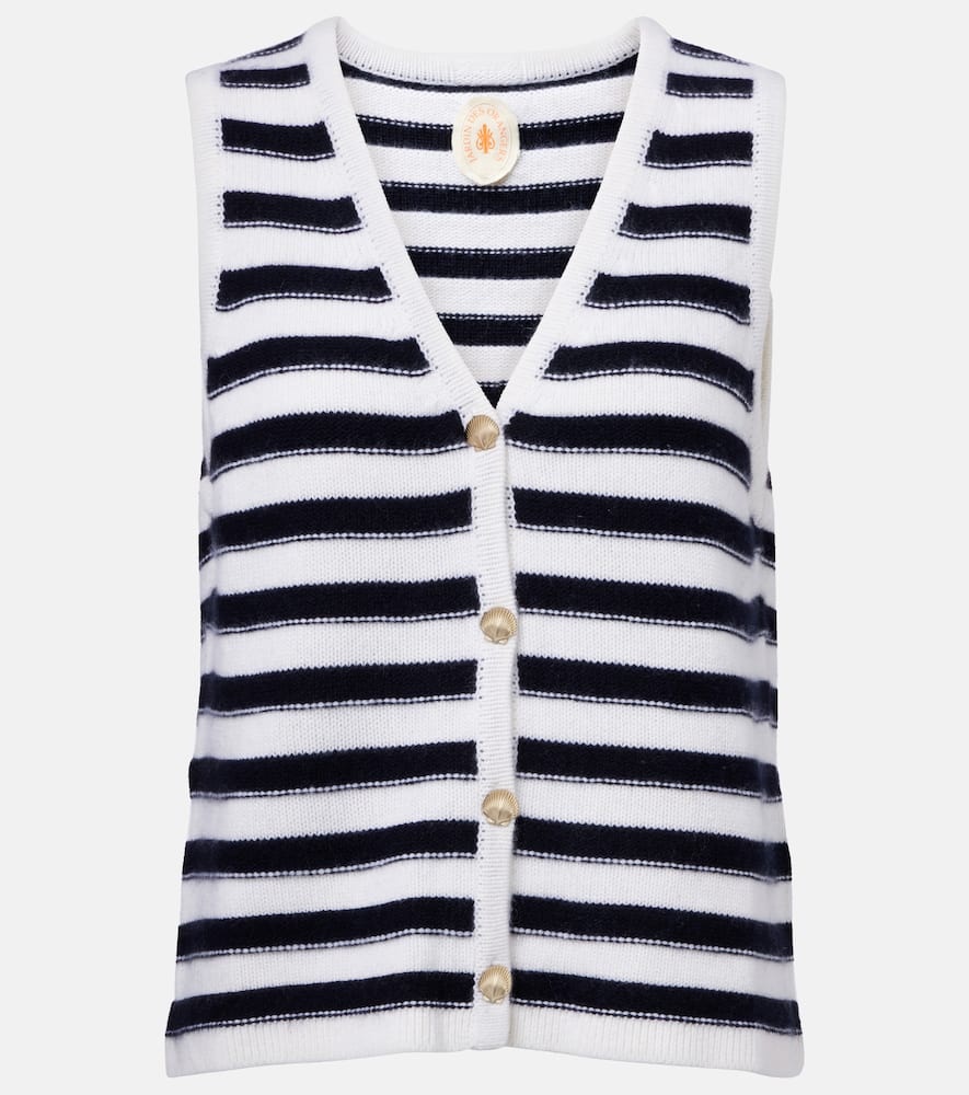 Striped cashmere sweater vest