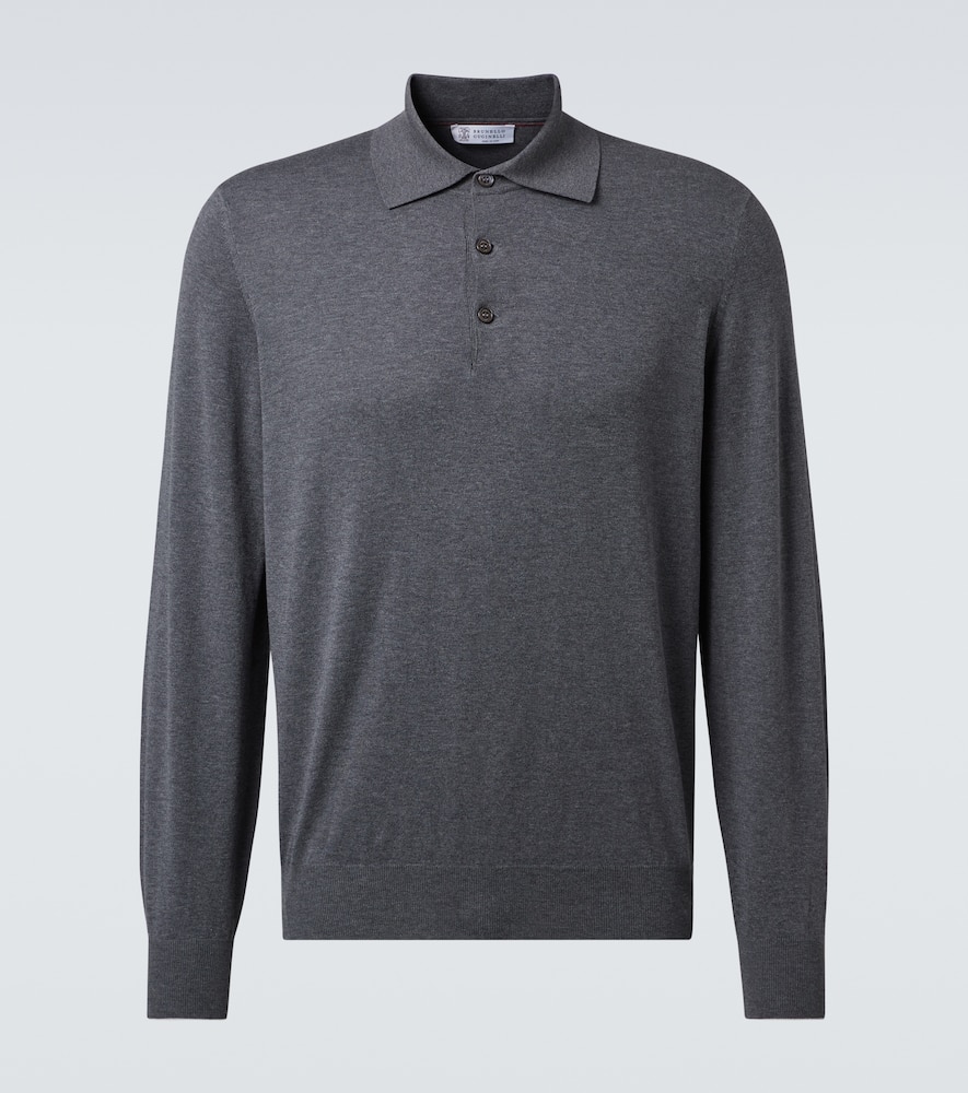 Cotton polo sweater