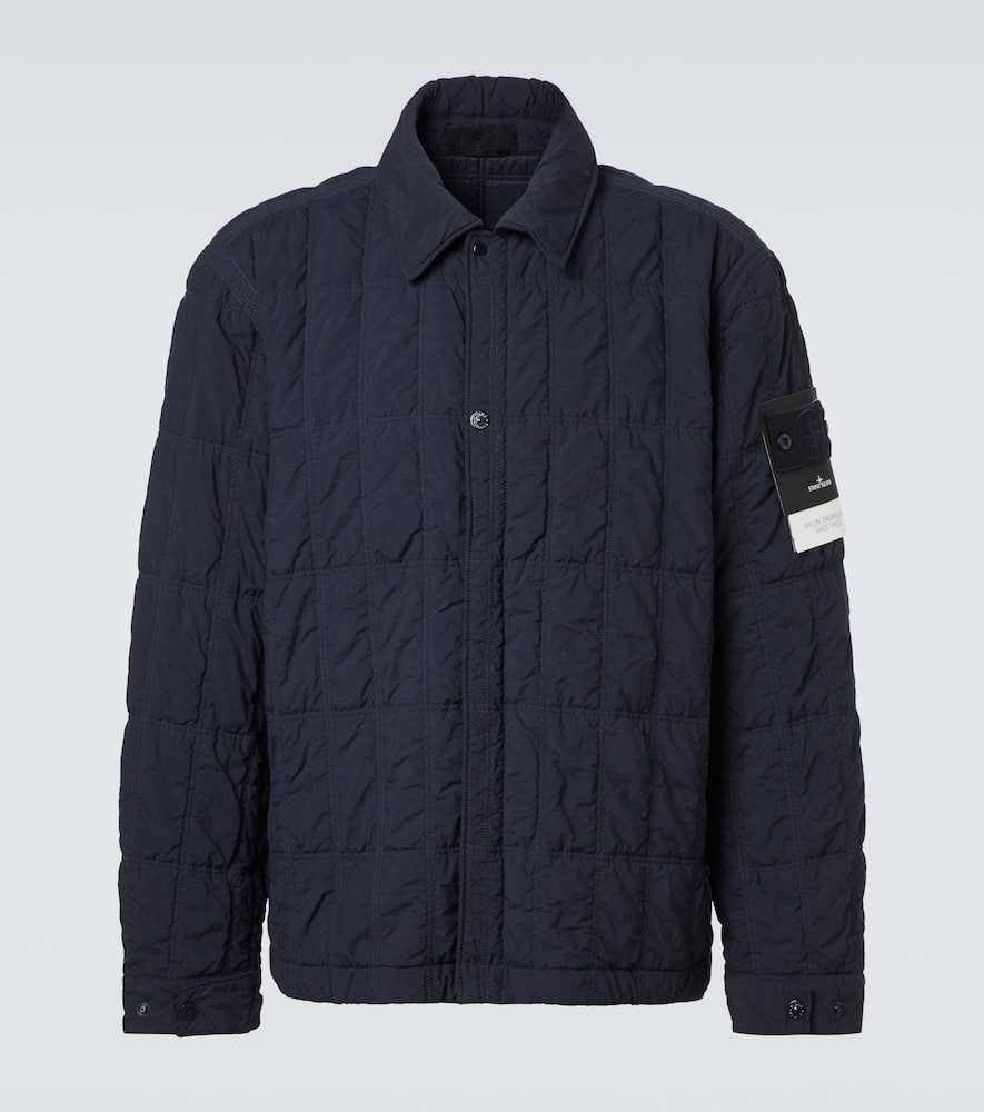 Stone Island Ghost Quilted Jacket In Blue