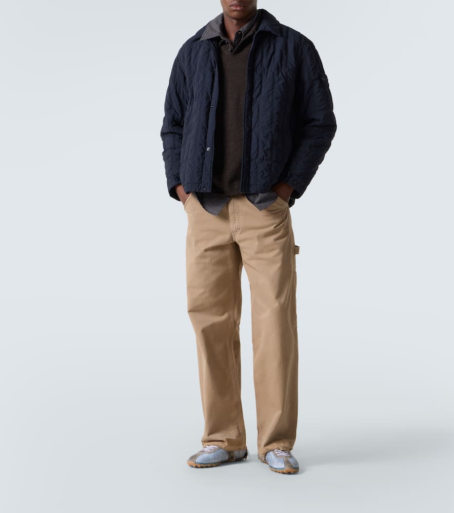 Stone Island Ghost Quilted Jacket In Blue