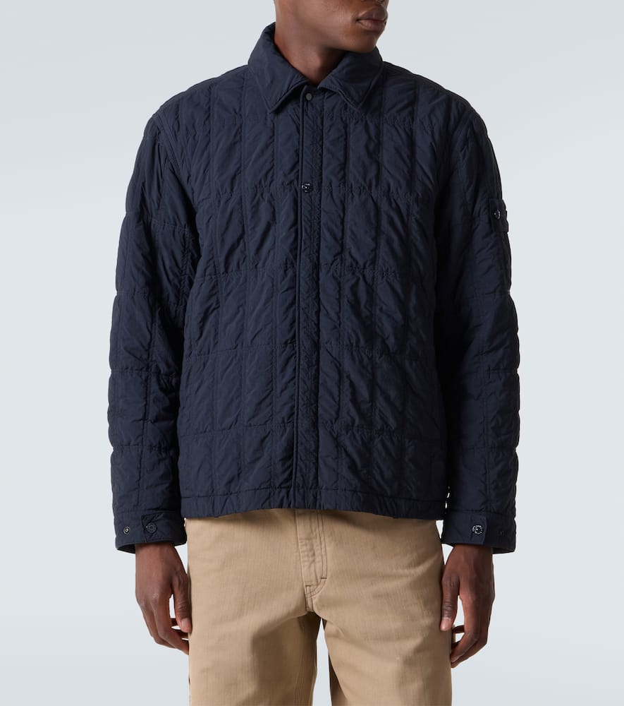 Stone Island Ghost Quilted Jacket In Blue