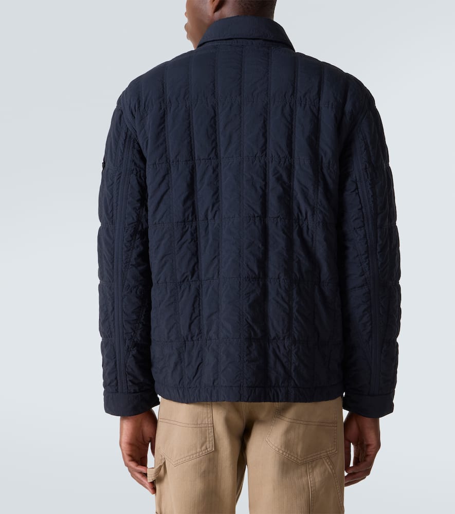 Stone Island Ghost Quilted Jacket In Blue
