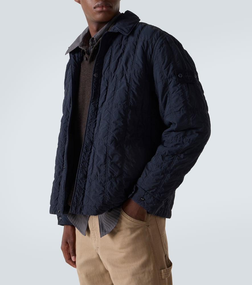 Stone Island Ghost Quilted Jacket In Blue