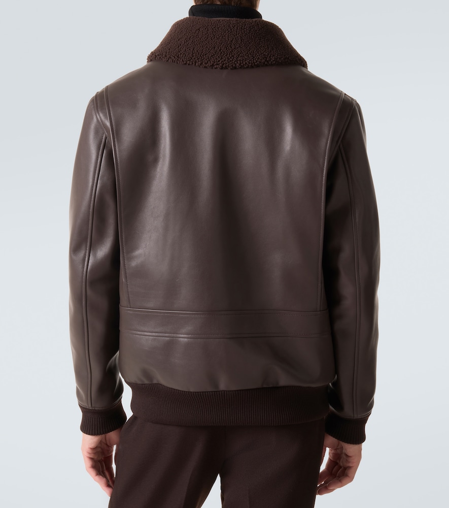  Gabriela Hearst Gabriela Hearst Chaqueta Bomber De Piel Con Borrego 