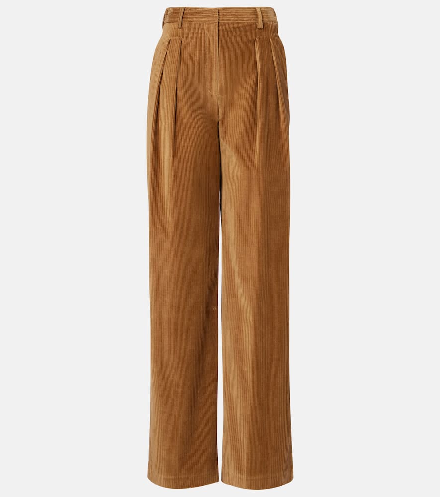 Pip cotton corduroy wide-leg pants