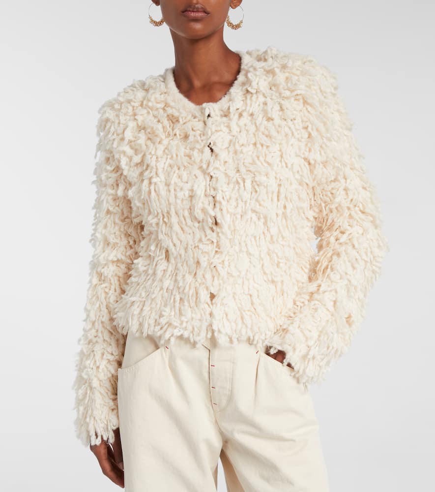 Isabel Marant Fedra Wool Blend Jacket In Neutral
