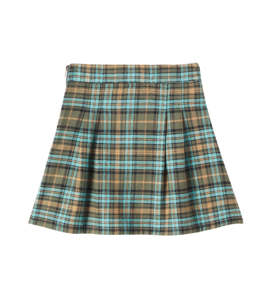 Bebe Organic Seraphina Plaid Cotton Tweed Skirt In Multi