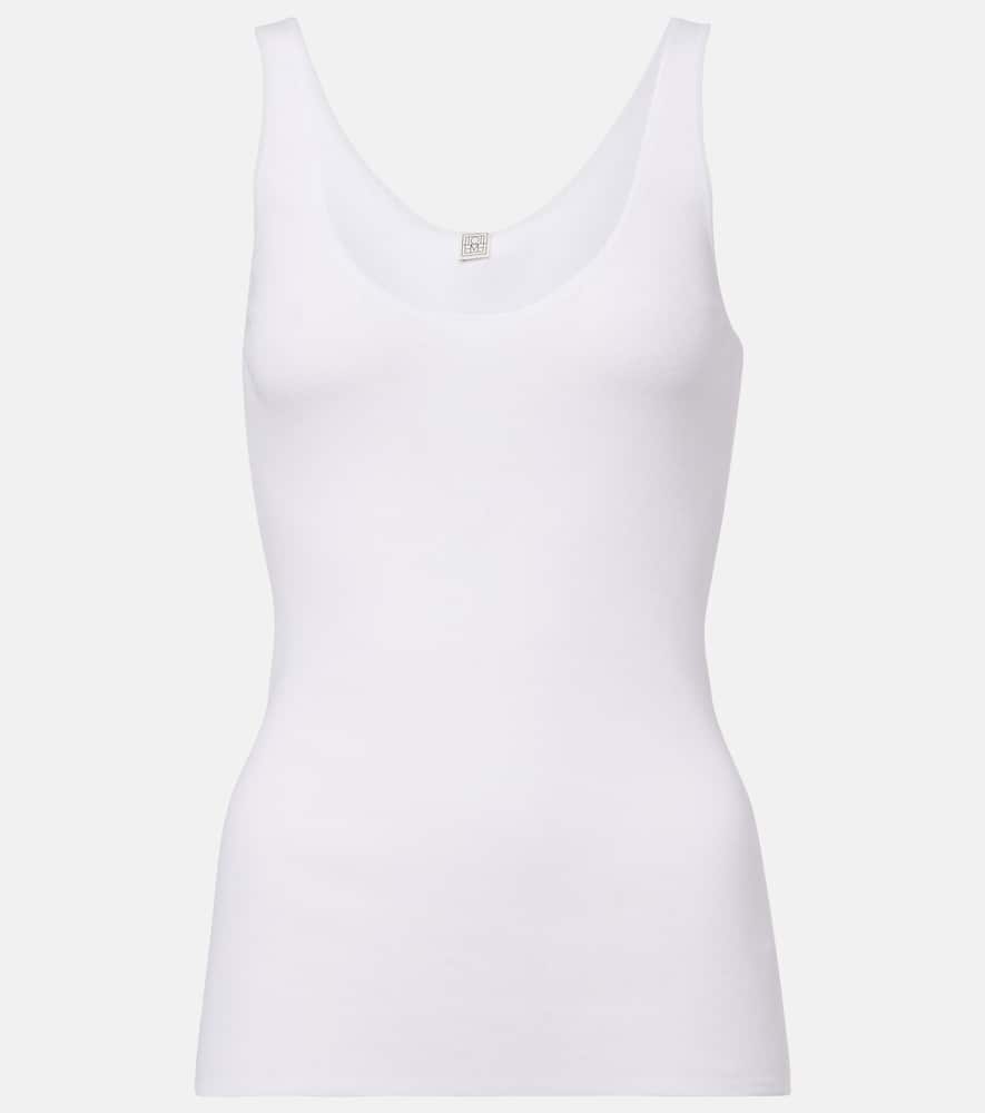 Totême Top Aus Baumwoll-jersey In White