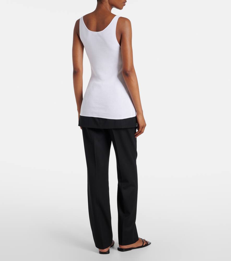 Totême Top Aus Baumwoll-jersey In White