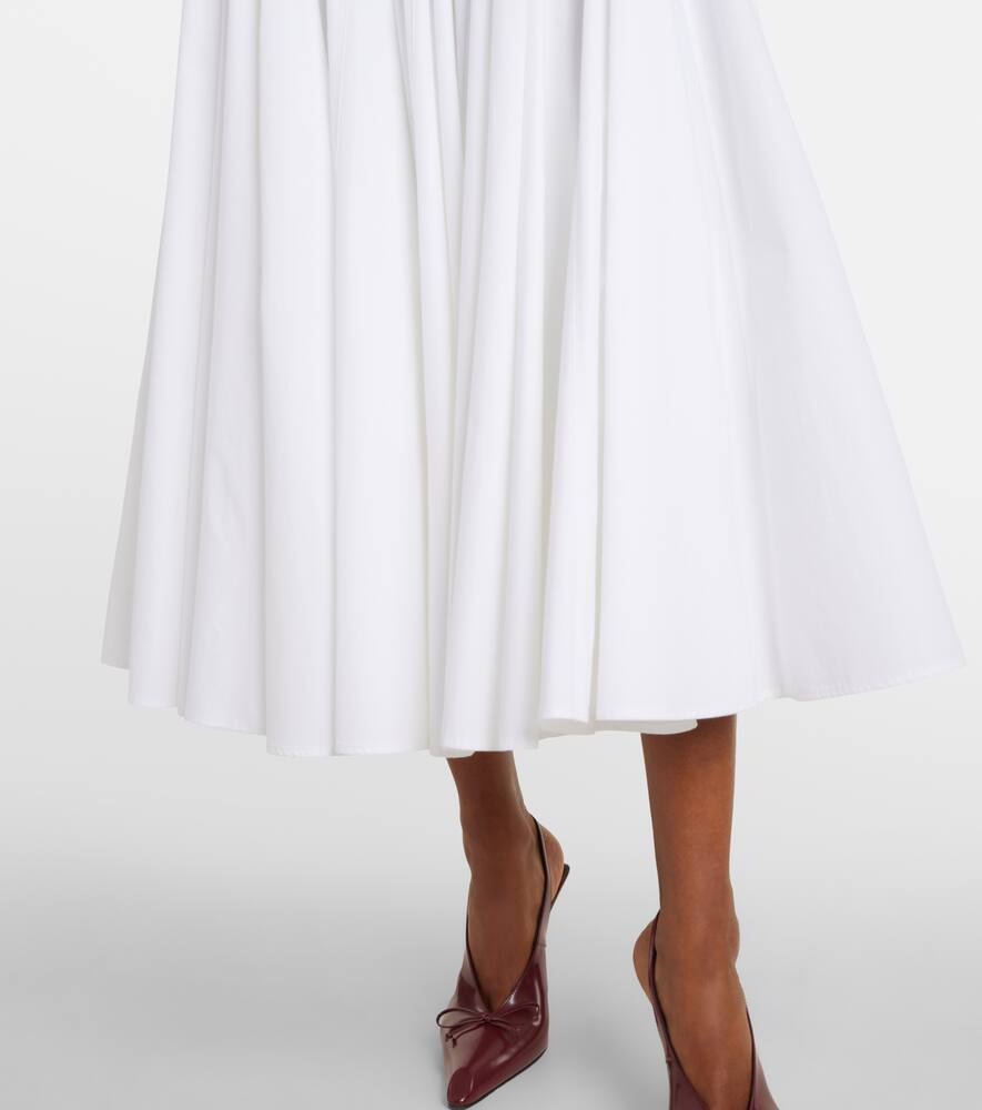 Jacquemus Cotton Triana Midi Skirt In White