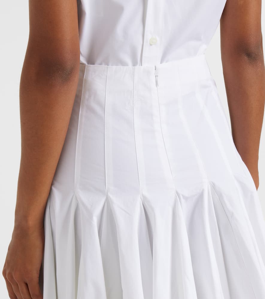 Jacquemus Cotton Triana Midi Skirt In White