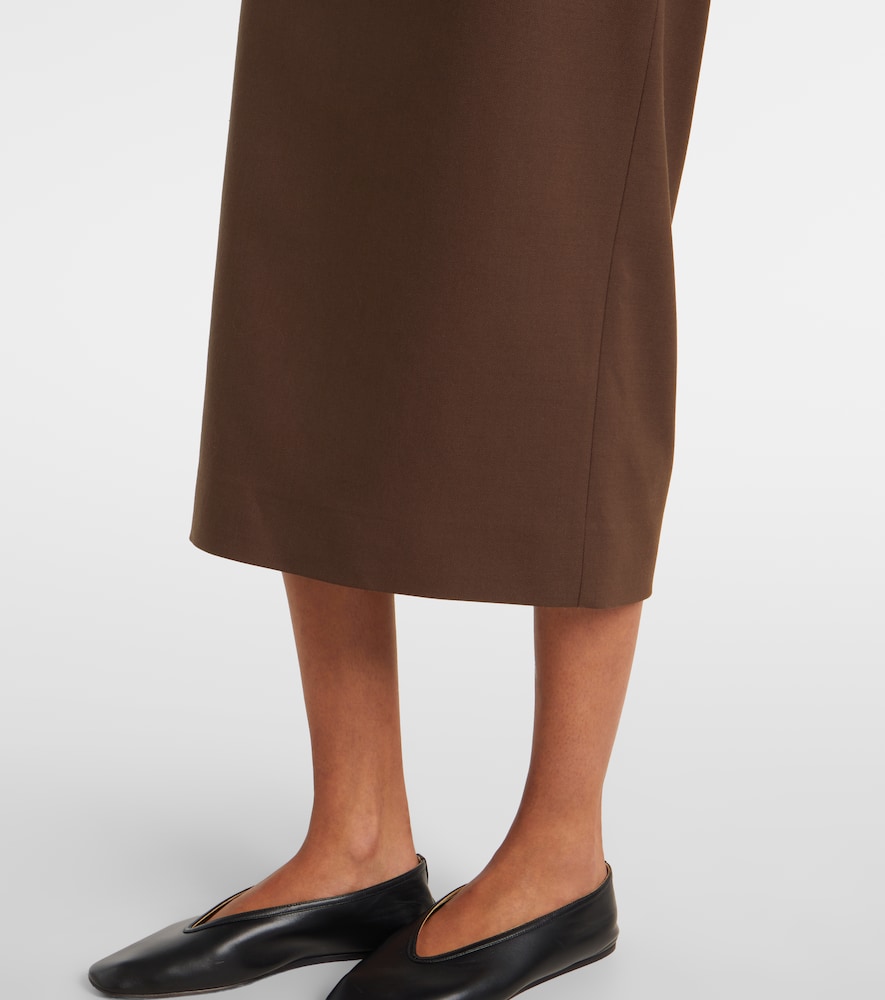 The Frankie Shop Alrose High-rise Midi Skirt In Black
