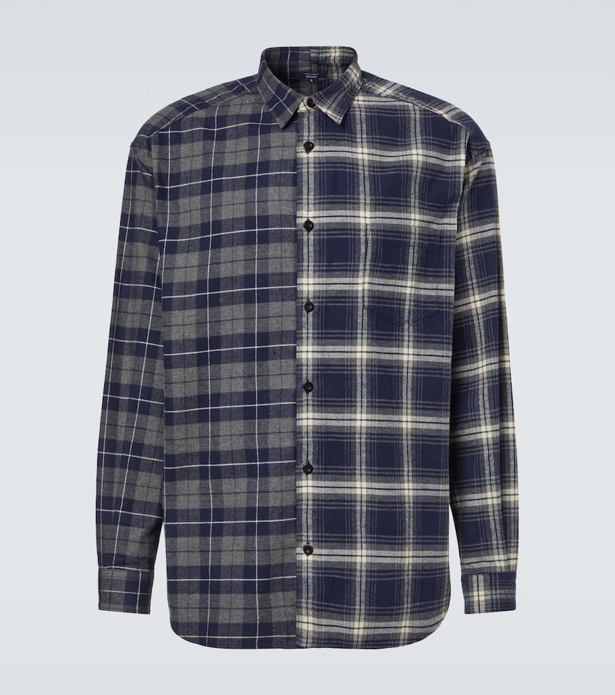 Comme Des Garçons Homme Deux Comme Des Garçons Homme Checked Cotton Shirt In Blue