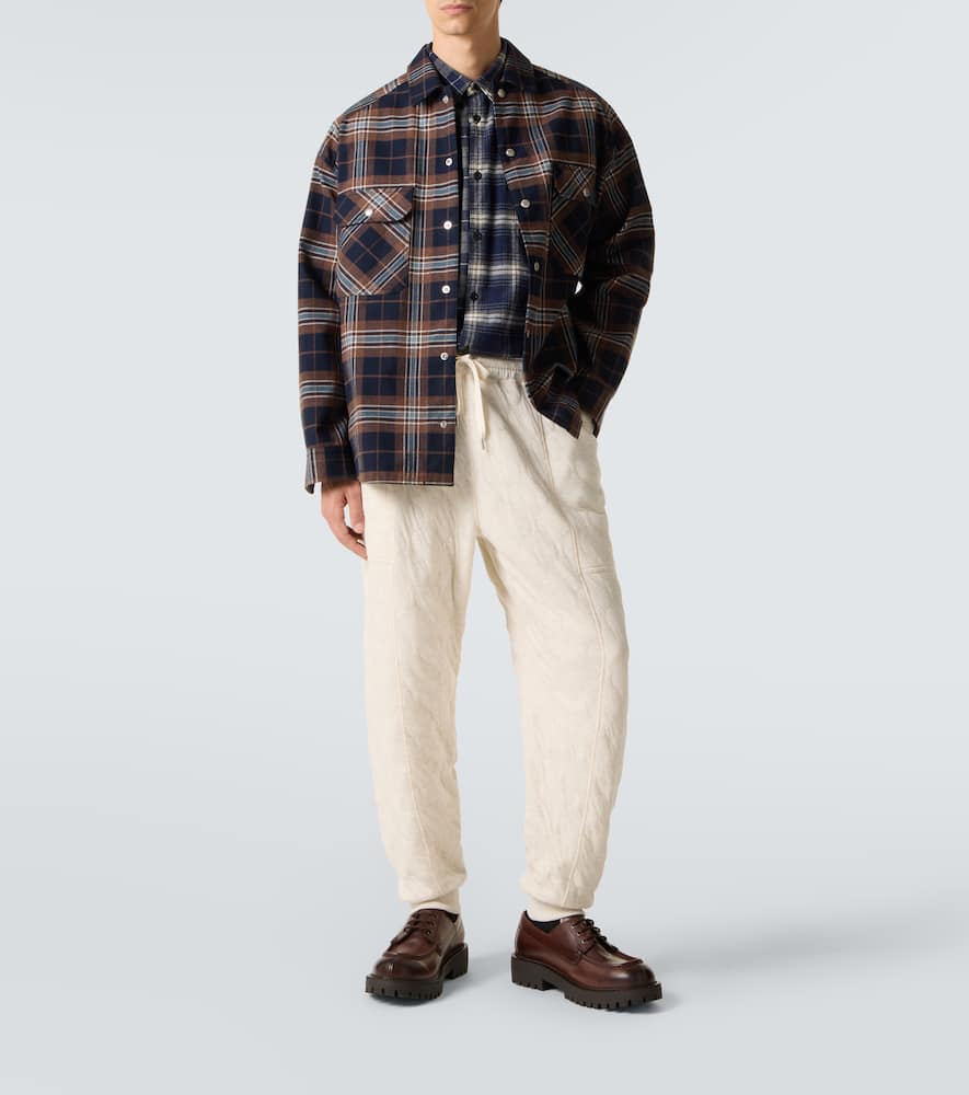 Comme Des Garçons Homme Deux Comme Des Garçons Homme Checked Cotton Shirt In Blue