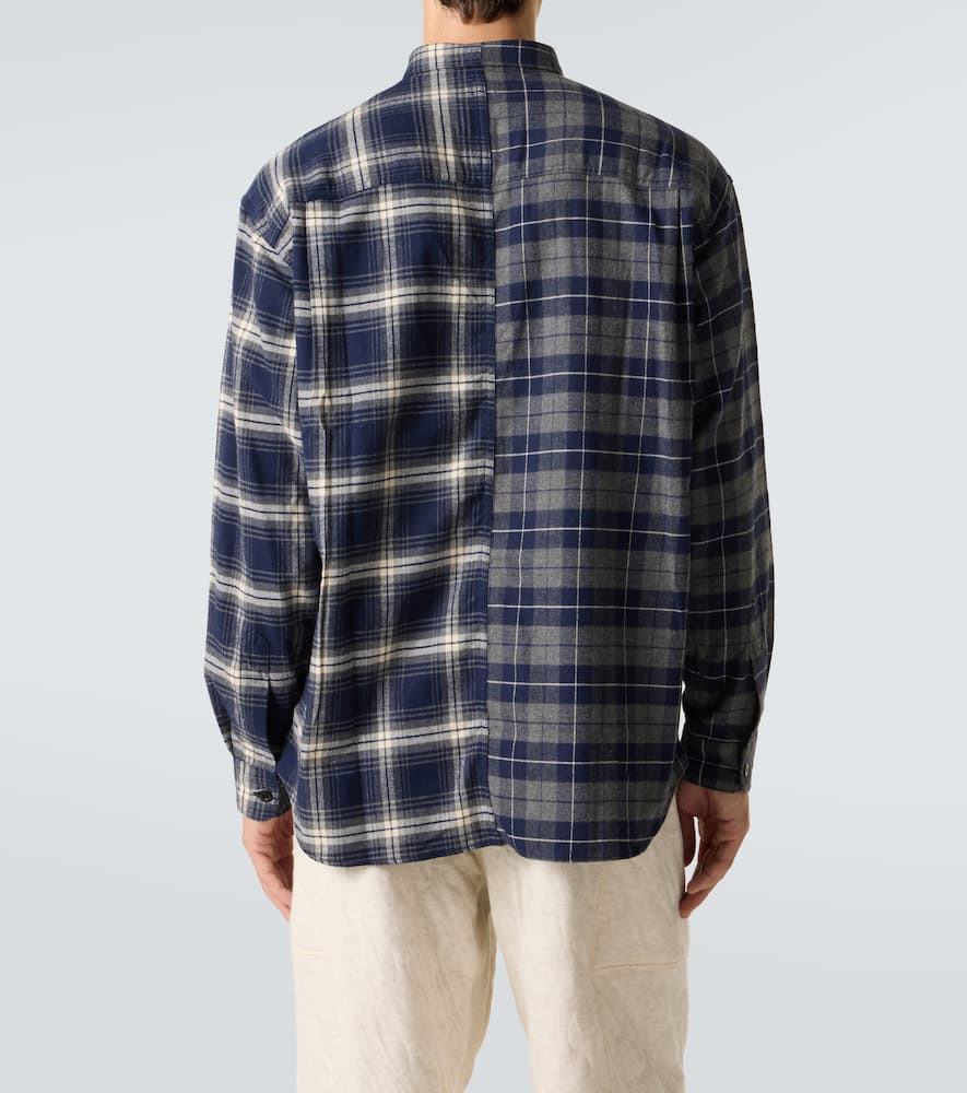 Comme Des Garçons Homme Deux Comme Des Garçons Homme Checked Cotton Shirt In Blue