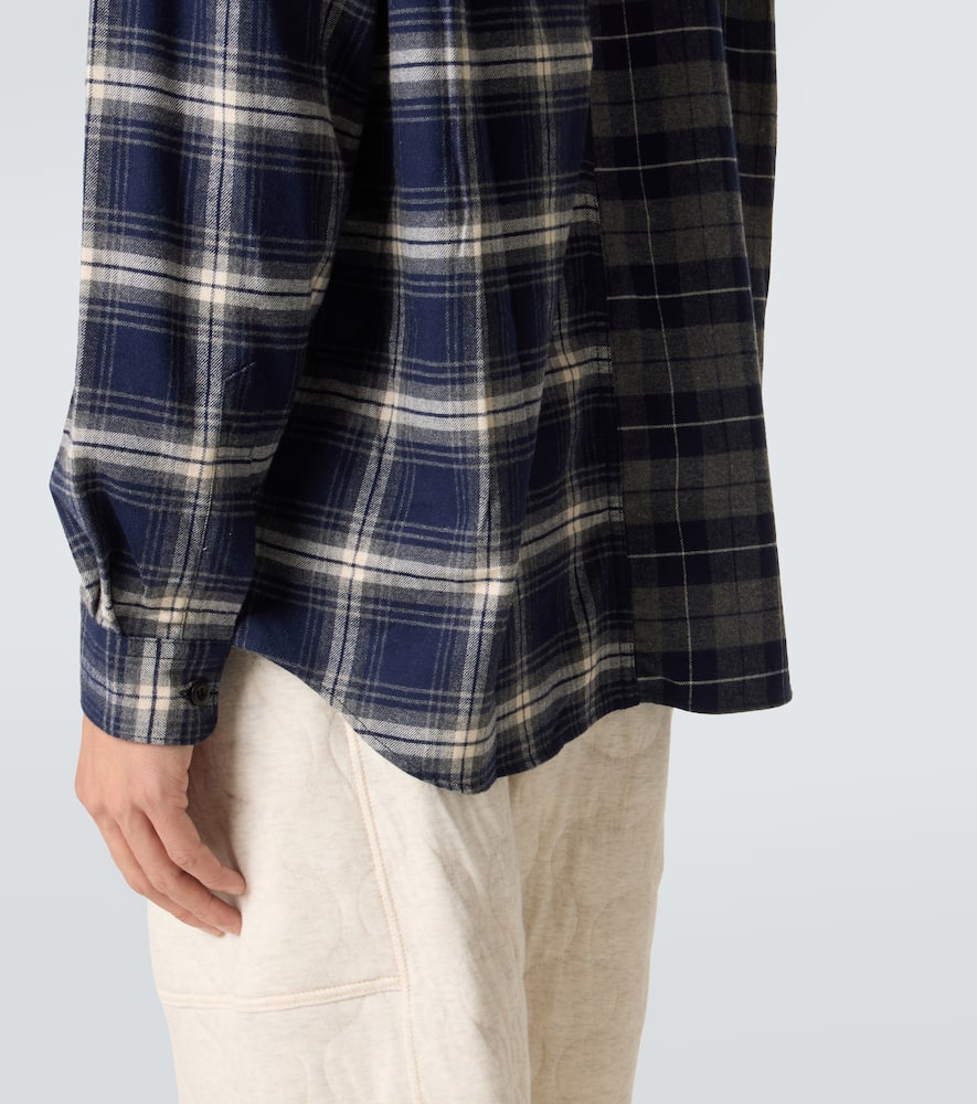 Comme Des Garçons Homme Deux Comme Des Garçons Homme Checked Cotton Shirt In Blue