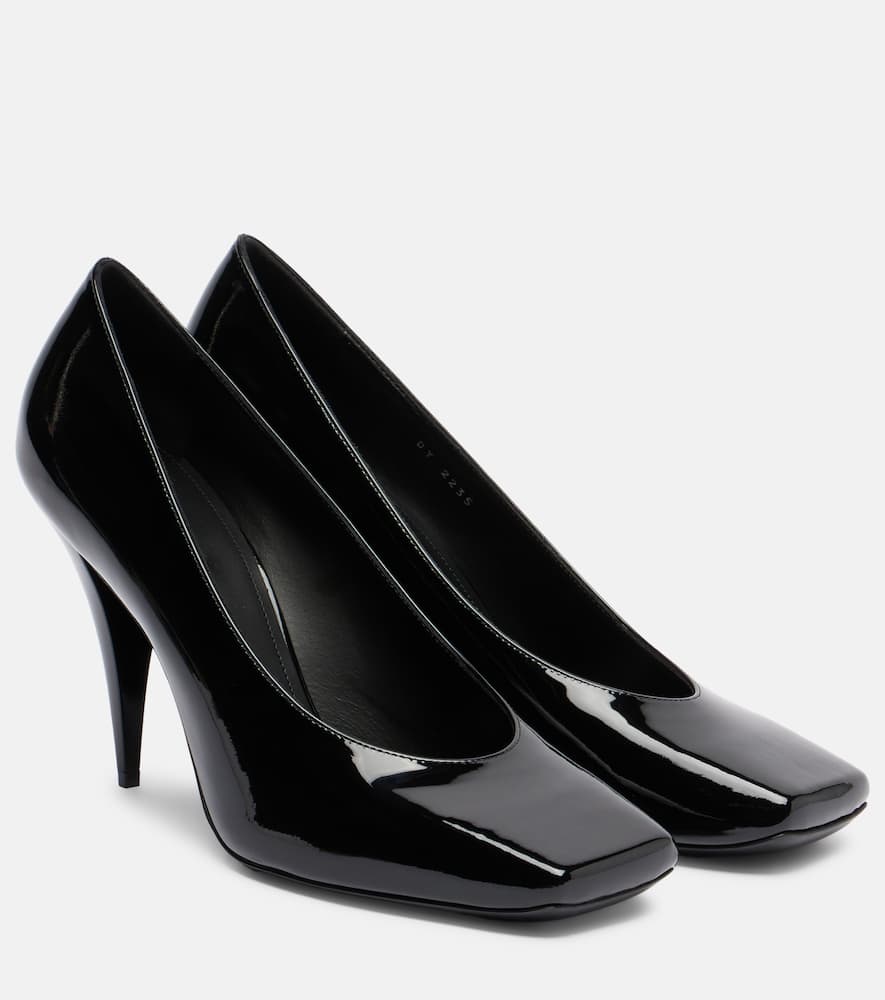 Givenchy Sliced Square 95 Patent Leather Pumps In Black