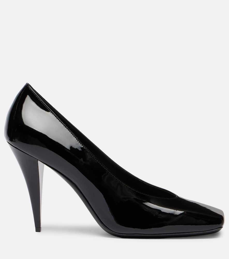 Givenchy Sliced Square 95 Patent Leather Pumps In Black