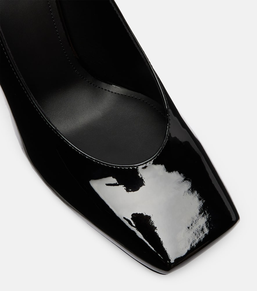Givenchy Sliced Square 95 Patent Leather Pumps In Black
