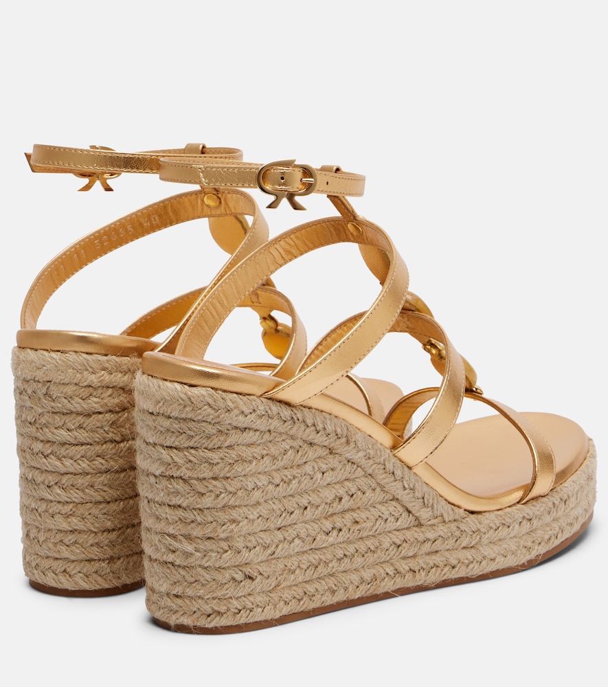 Shanti Leather Espadrille Wedges