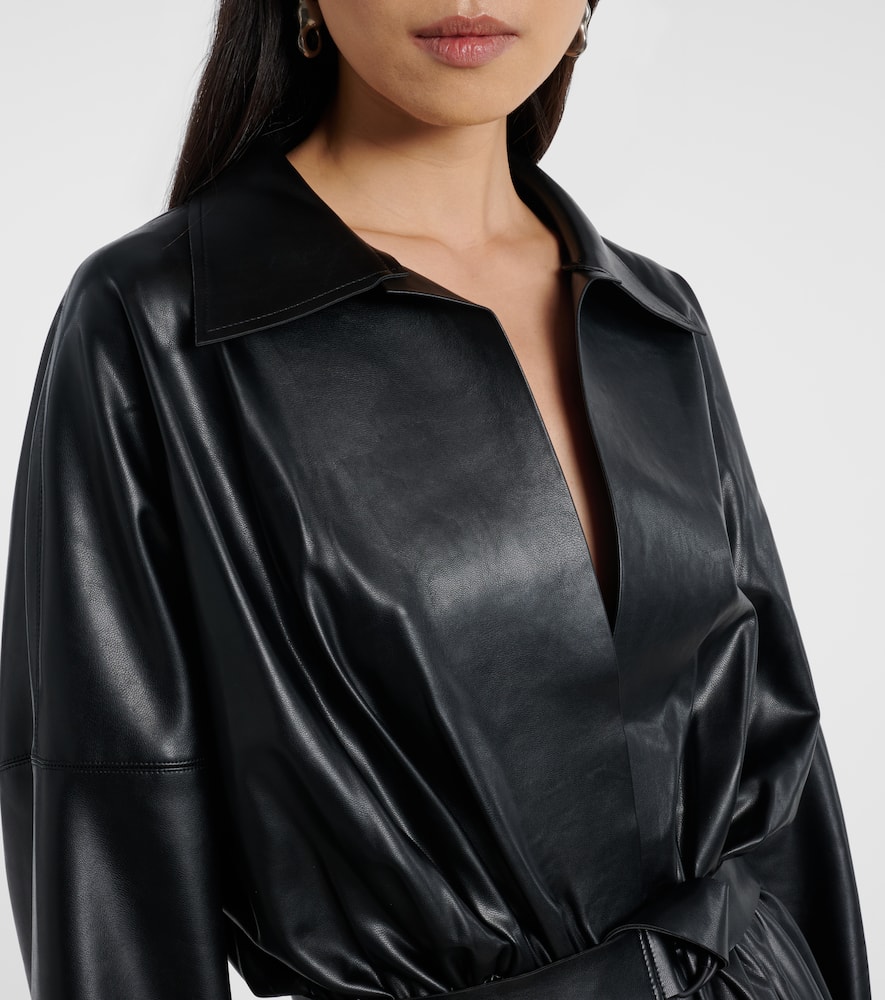 Norma Kamali Flared Sheer Minidress In Black