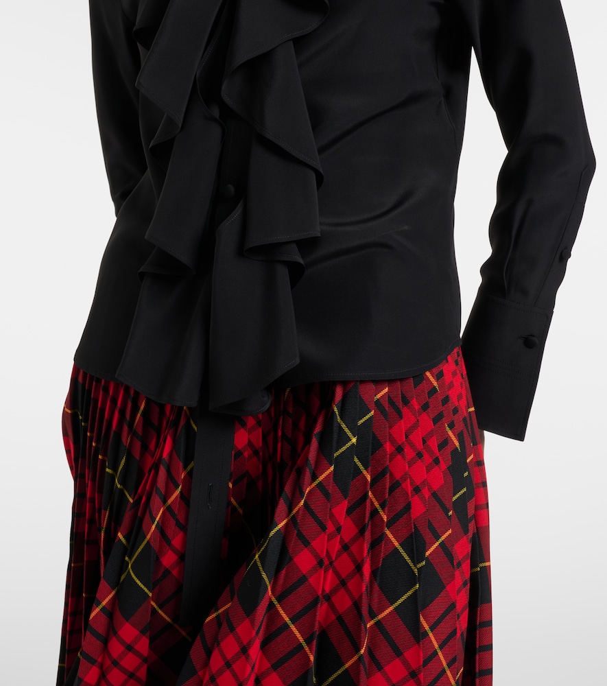  Mcqueen Mcqueen Ruffled Silk Blouse 