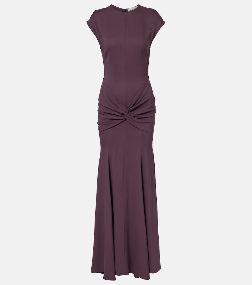 Ames Gathered Jersey Maxi Dress