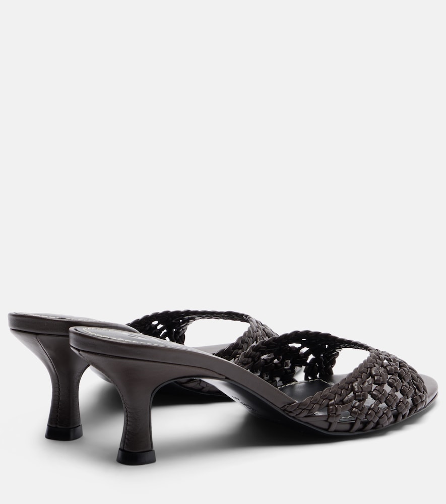  Staud Staud Brigitte Woven Leather Mules 
