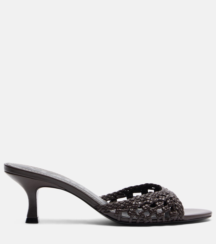  Staud Staud Brigitte Woven Leather Mules 