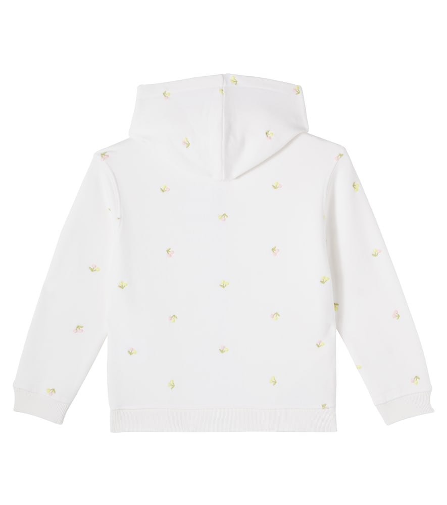  Bonpoint Bonpoint Bestickte Kapuzenjacke Aus Baumwoll-jersey 