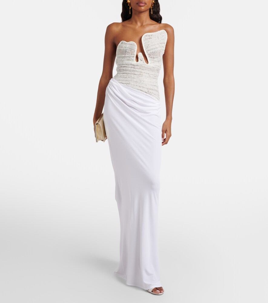  Christopher Esber Christopher Esber Robe Salacia Aus Spitze Und Jersey 