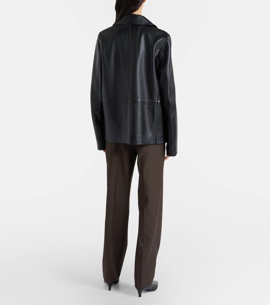 Totême Pleated Wide-leg Pants In Brown