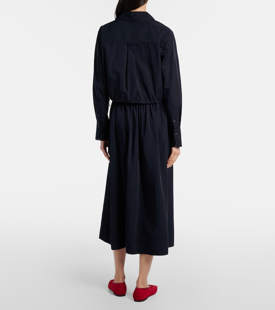 Bates Gathered Taffeta Midi