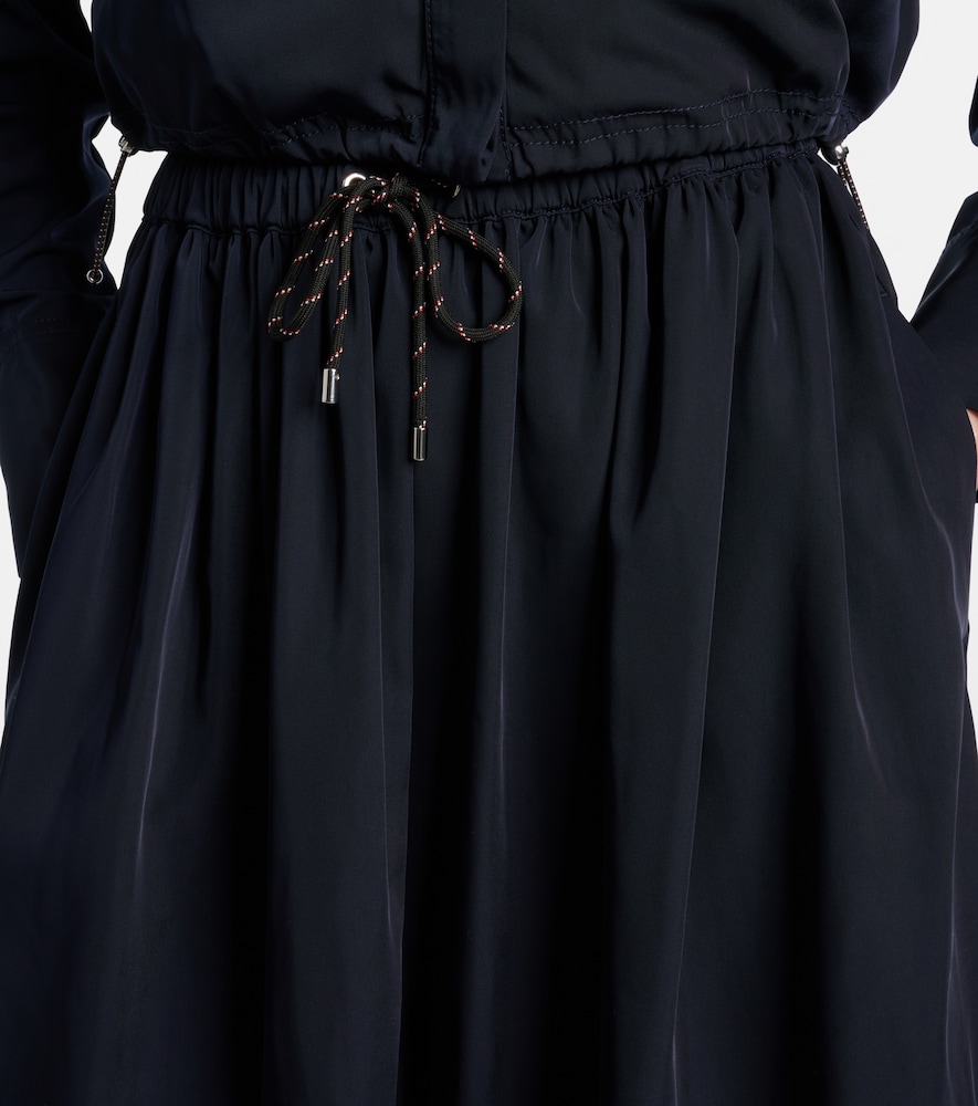 Bates Gathered Taffeta Midi