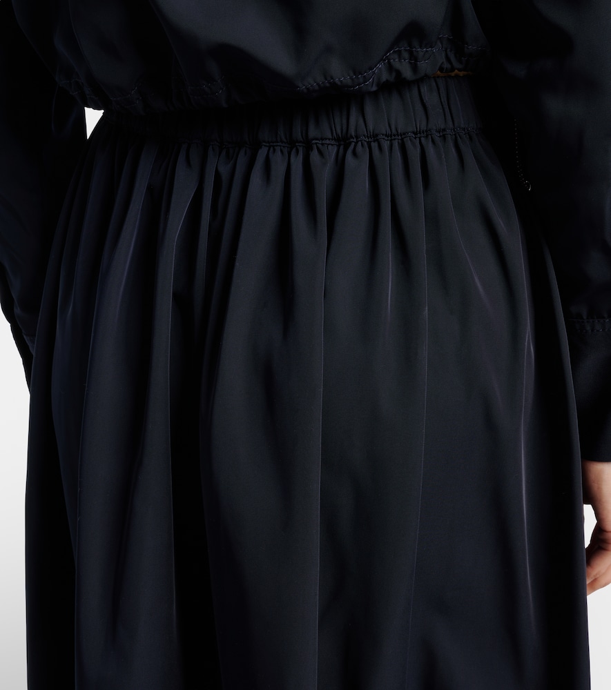 Bates Gathered Taffeta Midi