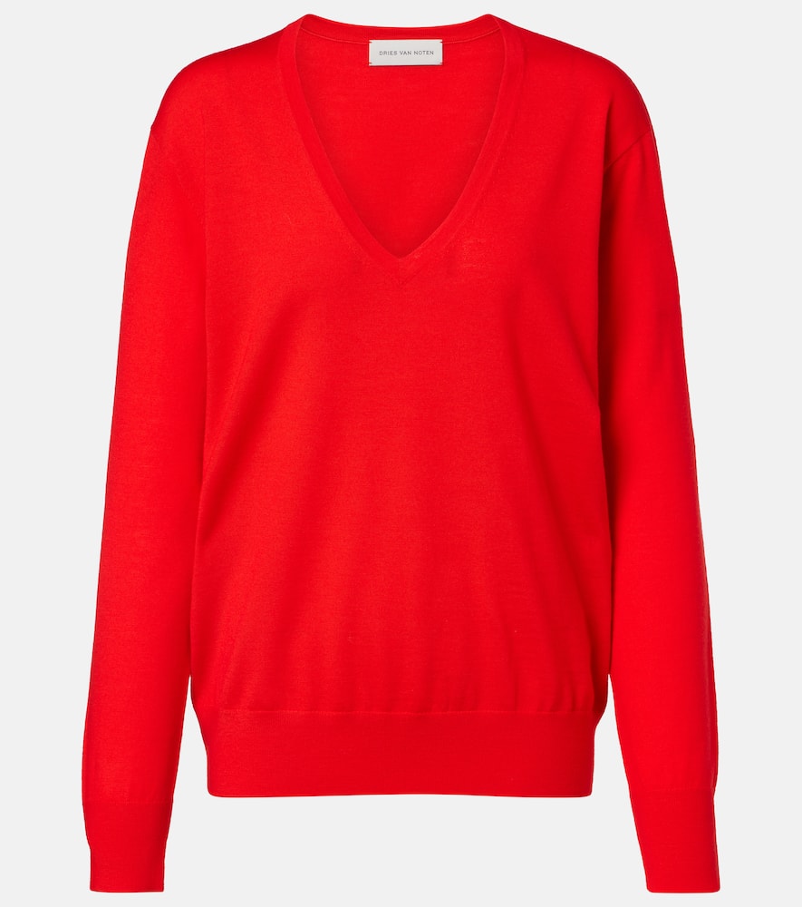 Dries Van Noten Wool Sweater In Red