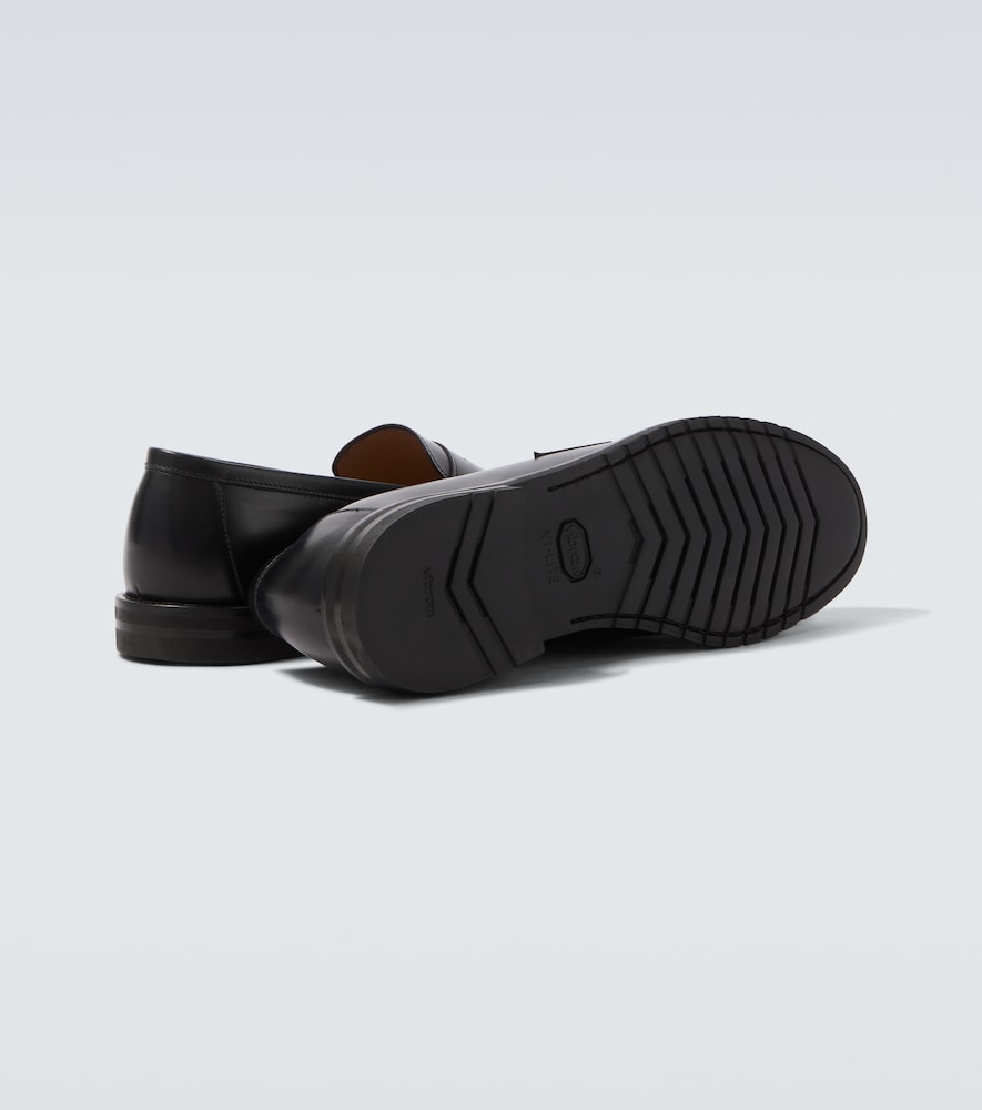  Thom Sweeney Thom Sweeney Leather Penny Loafers 