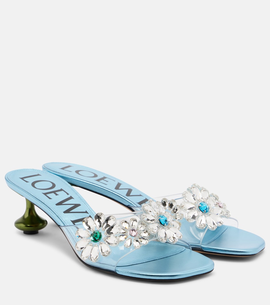 Loewe Paula's Ibiza Toy Crystal Flowers mules