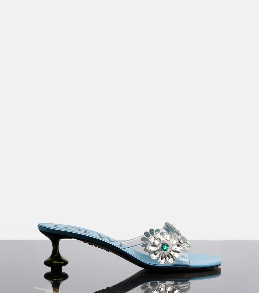  Loewe Loewe Paula's Ibiza Toy Crystal Flowers Mules 