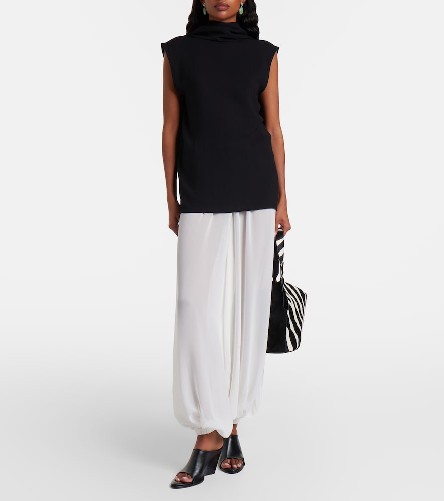 The Frankie Shop Mio sheer crêpe balloon pants