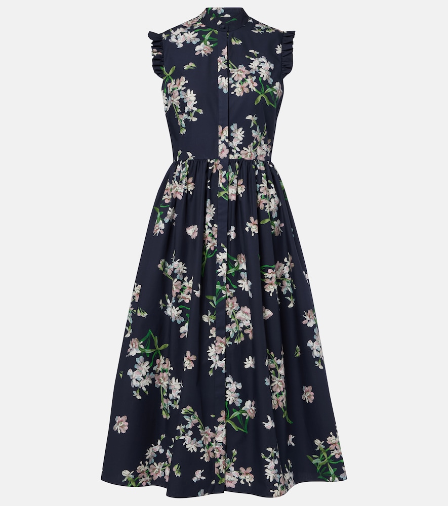 Erdem Floral cotton midi dress
