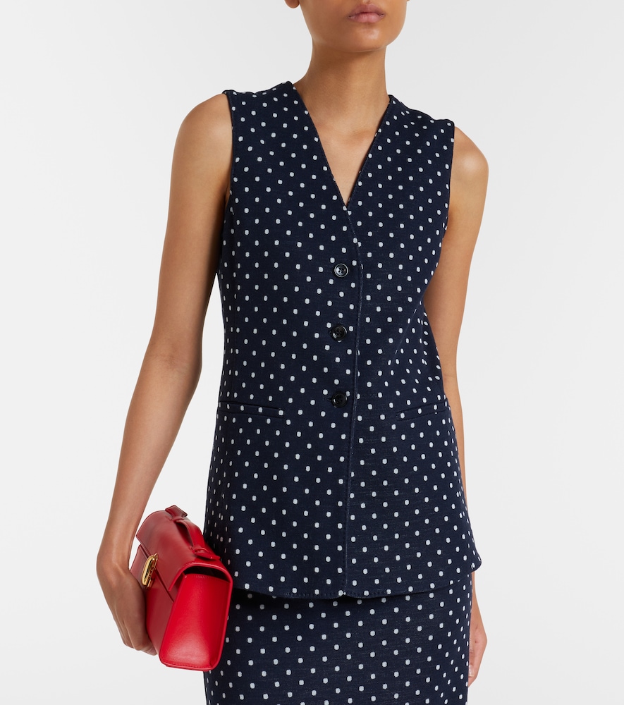 Max Mara Polka-dot jersey vest