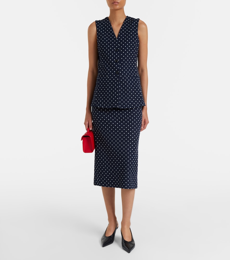  Max Mara Max Mara Polka-dot Jersey Vest 